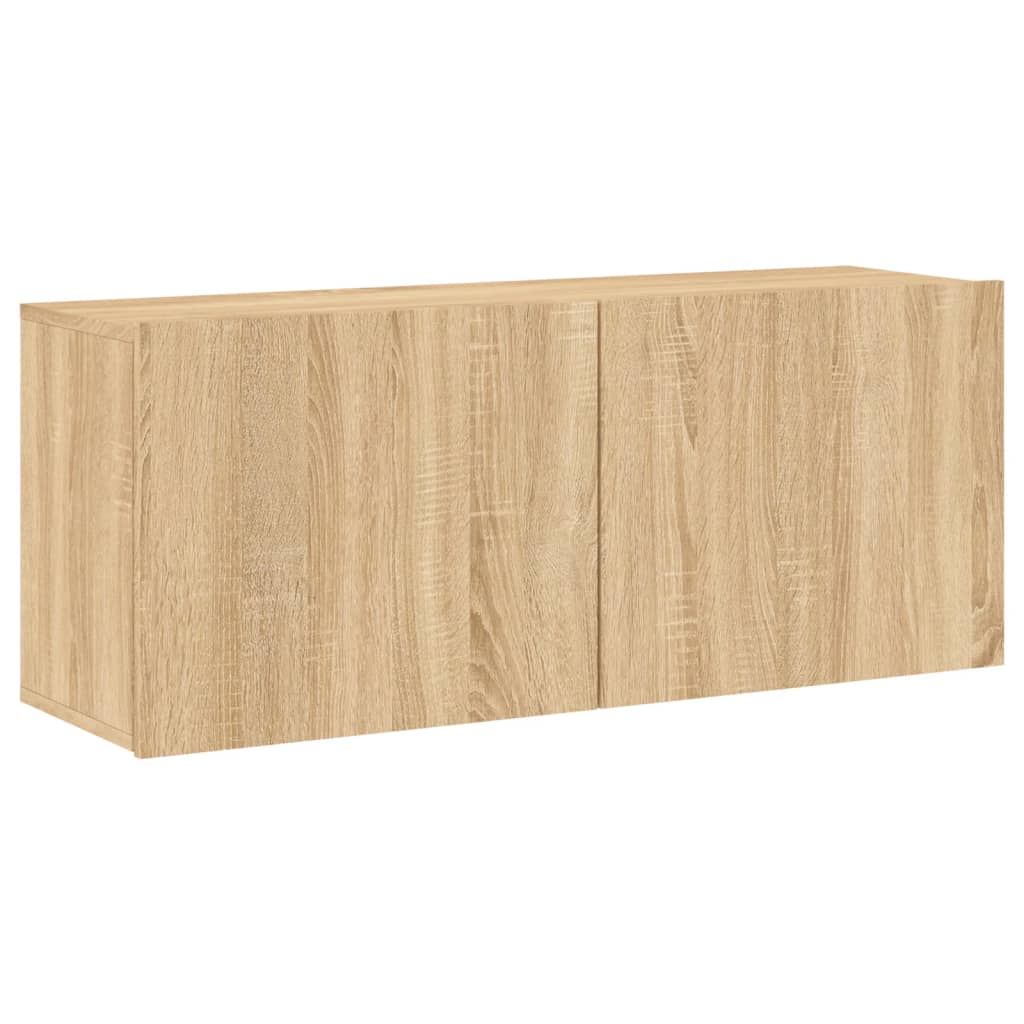 Mobili TV a Muro 5pz Rovere Sonoma in Legno Multistrato | homemem39