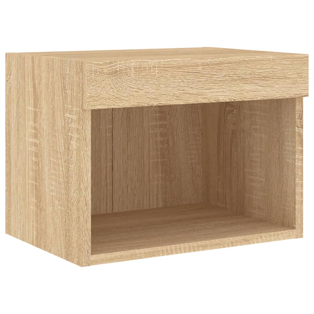 Mobili TV a Muro con LED 8pz Rovere Sonoma Legno Multistrato | homemem39