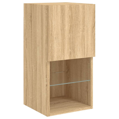 Mobili TV a Muro con LED 8pz Rovere Sonoma Legno Multistrato | homemem39