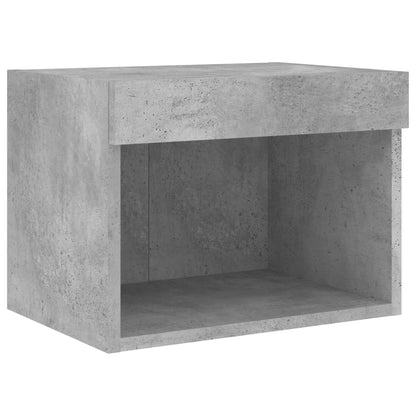 Mobili TV a Muro con LED 8pz Grigio Cemento Legno Multistrato | homemem39
