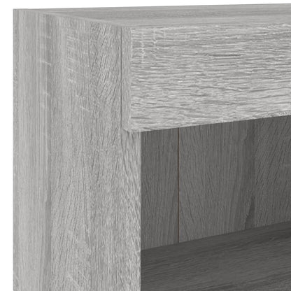 Mobili TV a Muro con LED 8pz Grigio Sonoma Legno Multistrato