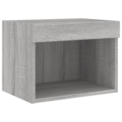 Mobili TV a Muro con LED 8pz Grigio Sonoma Legno Multistrato | homemem39