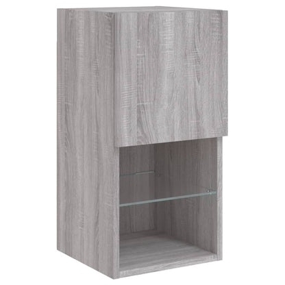 Mobili TV a Muro con LED 8pz Grigio Sonoma Legno Multistrato | homemem39