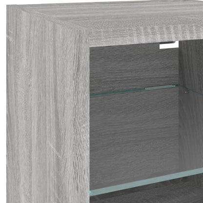 Mobili TV a Muro con LED 8pz Grigio Sonoma Legno Multistrato | homemem39