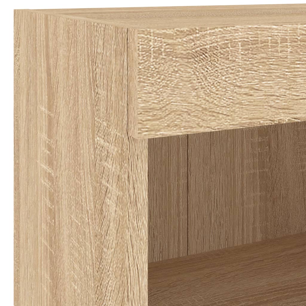 Mobili TV a Muro con LED 5pz Rovere Sonoma Legno Multistrato | homemem39