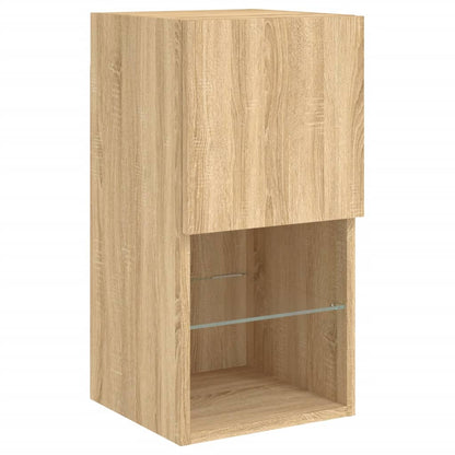 Mobili TV a Muro con LED 6pz Rovere Sonoma Legno Multistrato | homemem39