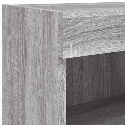 Mobili TV a Muro con LED 6pz Grigio Sonoma Legno Multistrato