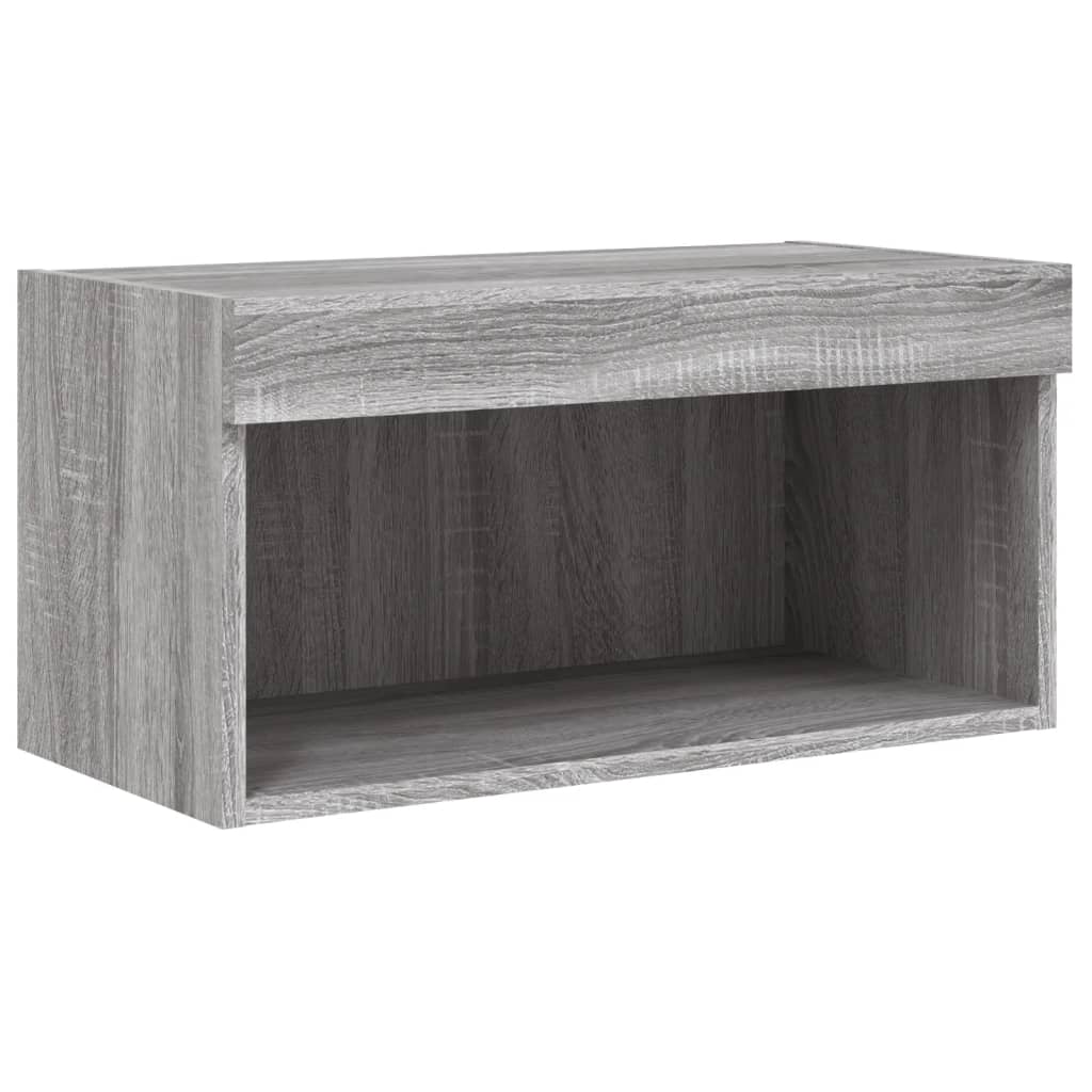 Mobili TV a Muro con LED 6pz Grigio Sonoma Legno Multistrato | homemem39