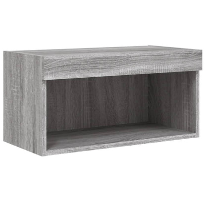 Mobili TV a Muro con LED 6pz Grigio Sonoma Legno Multistrato | homemem39