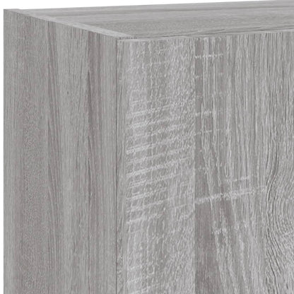 Mobili TV a Muro con LED 4pz Grigio Sonoma in Legno Multistrato | homemem39