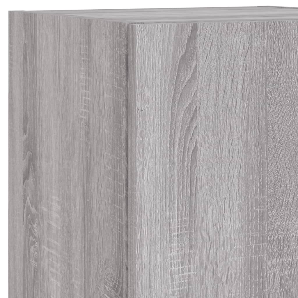 Mobili TV a Muro con LED 4pz Grigio Sonoma in Legno Multistrato | homemem39
