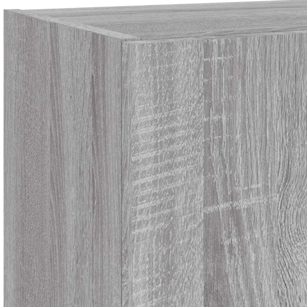 Mobili TV a Muro con LED 4pz Grigio Sonoma in Legno Multistrato | homemem39