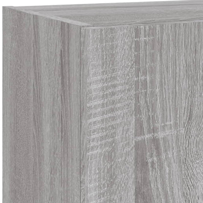Mobili TV a Muro con LED 4pz Grigio Sonoma in Legno Multistrato | homemem39