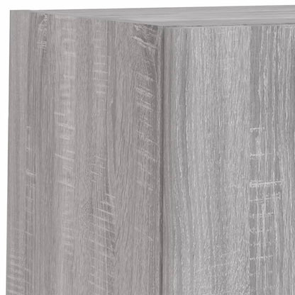 Mobili TV a Muro con LED 4pz Grigio Sonoma in Legno Multistrato | homemem39