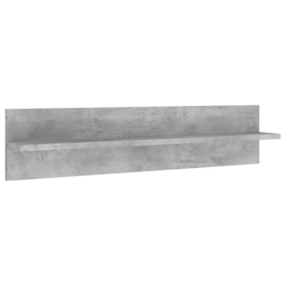Mobili TV a Muro con LED 5pz Grigio Cemento Legno Multistrato