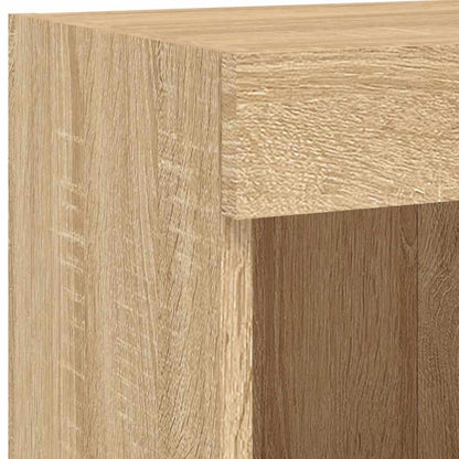 Mobili TV a Muro con LED 6pz Rovere Sonoma Legno Multistrato