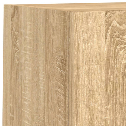 Mobili TV a Muro con LED 6pz Rovere Sonoma Legno Multistrato | homemem39