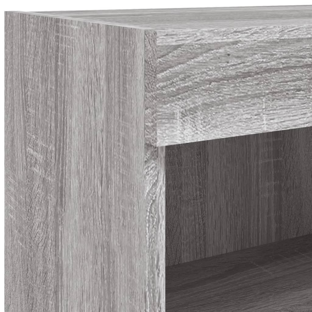 Mobili TV a Muro con LED 6pz Grigio Sonoma Legno Multistrato