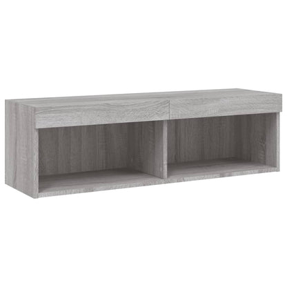 Mobili TV a Muro con LED 6pz Grigio Sonoma Legno Multistrato