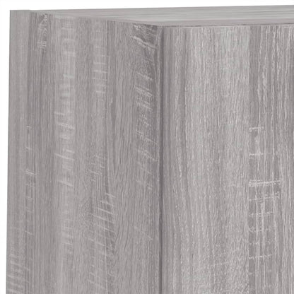 Mobili TV a Muro con LED 6pz Grigio Sonoma Legno Multistrato