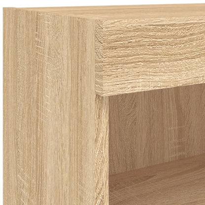Mobili TV a Muro con LED 5pz Rovere Sonoma Legno Multistrato
