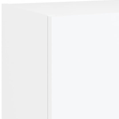 Mobili TV a Muro con LED 5pz Bianchi in Legno Multistrato | homemem39