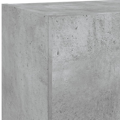 Mobili TV a Muro con LED 5pz Grigio Cemento Legno Multistrato | homemem39