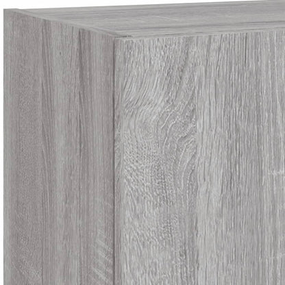 Mobili TV a Muro con LED 5pz Grigio Sonoma in Legno Multistrato | homemem39