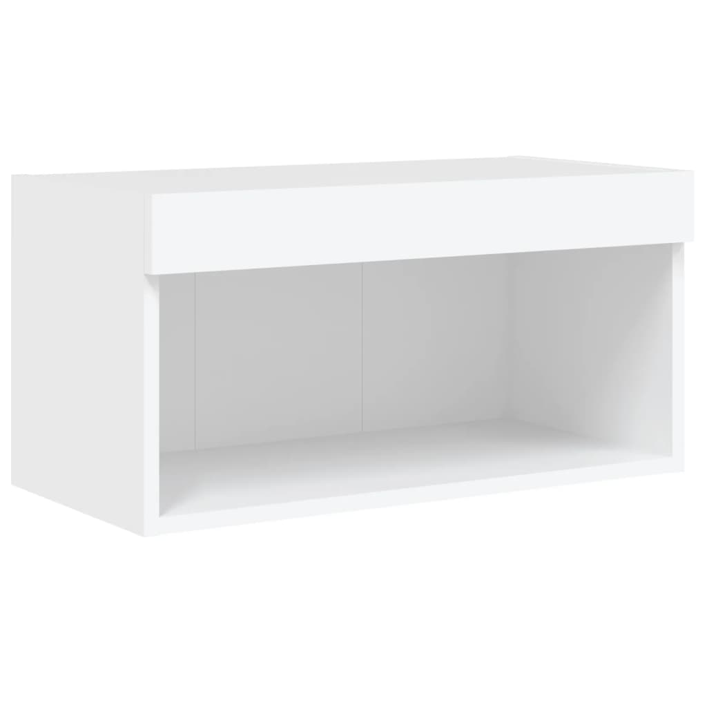 Set Mobili TV a Muro 6 pz con Luci LED Bianco