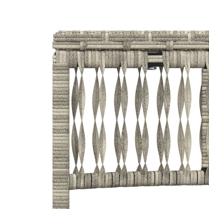 Lettini Prendisole 2pz con Tavolino grigio chiaro in Polyrattan
