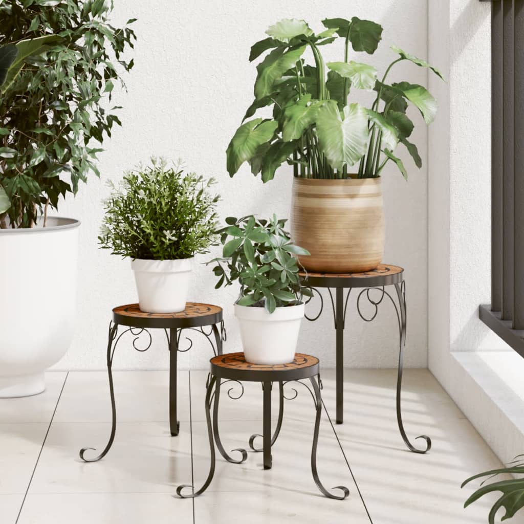 Supporti per Piante 3 pz Terracotta in Ceramica | homemem39
