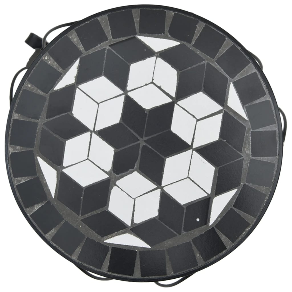 Supporti per Piante 3 pz Nero e Bianco in Ceramica | homemem39