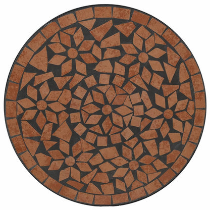 Tavolo da Bistrò a Mosaico Terracotta Ø50x70 cm in Ceramica