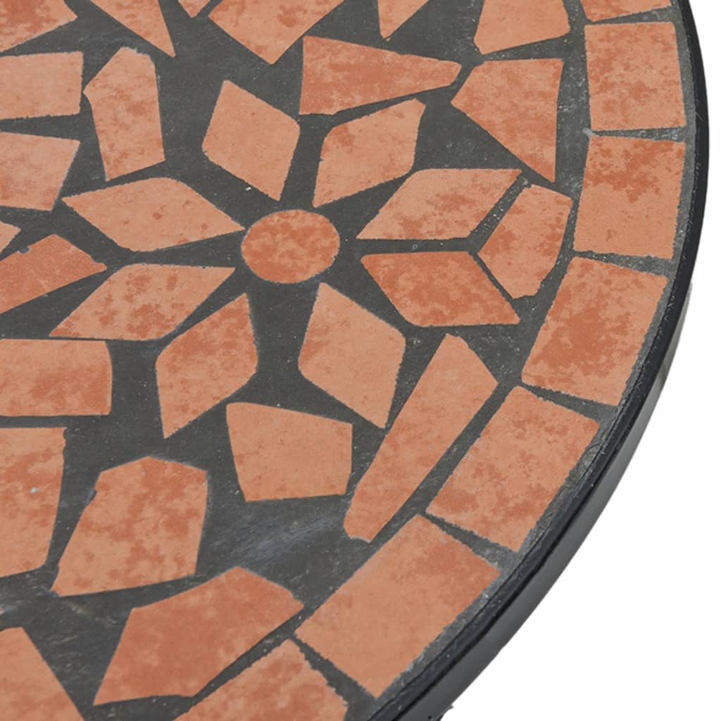 Tavolo da Bistrò a Mosaico Terracotta Ø50x70 cm in Ceramica