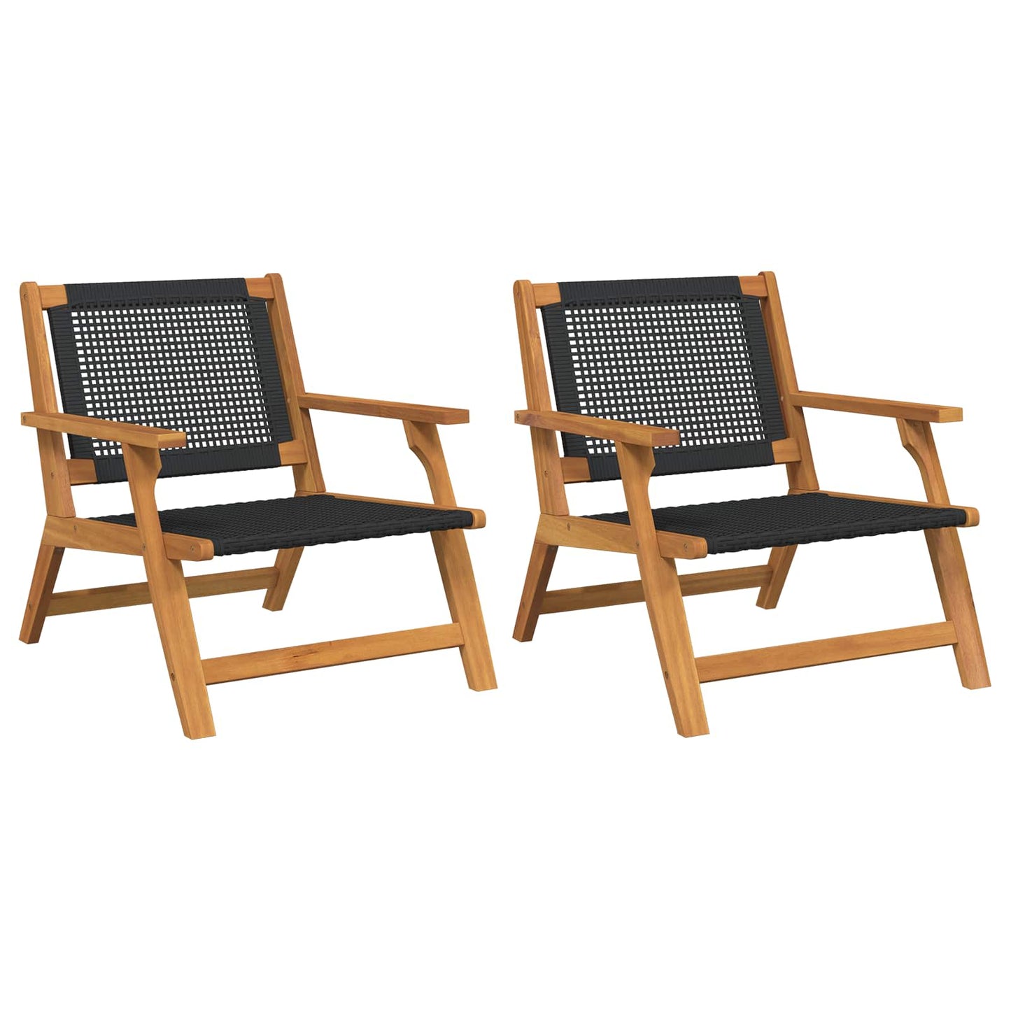 Arredamento da Giardino 2 pcs Nero 67 x 78 x 73 cm