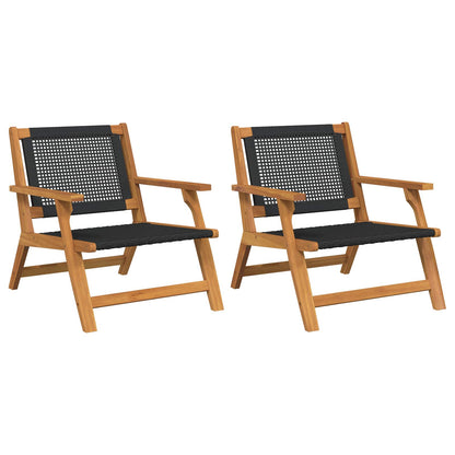 Arredamento da Giardino 2 pcs Nero 67 x 78 x 73 cm