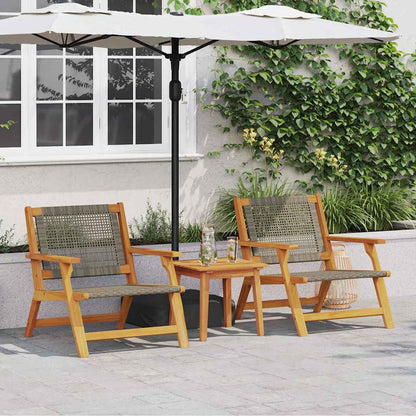 Arredamento da Giardino 2 pcs Grigio 67 x 78 x 73 cm