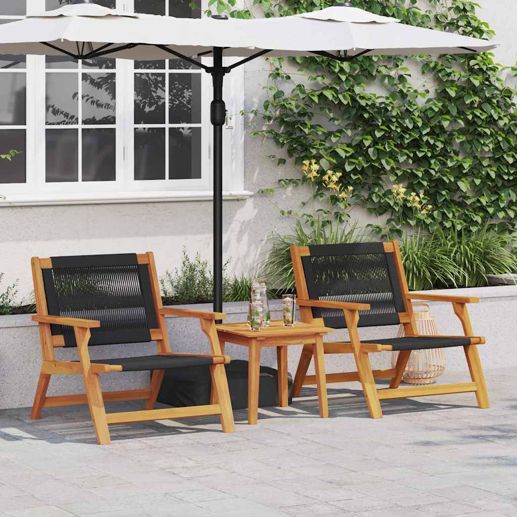 Arredamento da Giardino 2 pcs Nero 67 x 76 x 73 cm