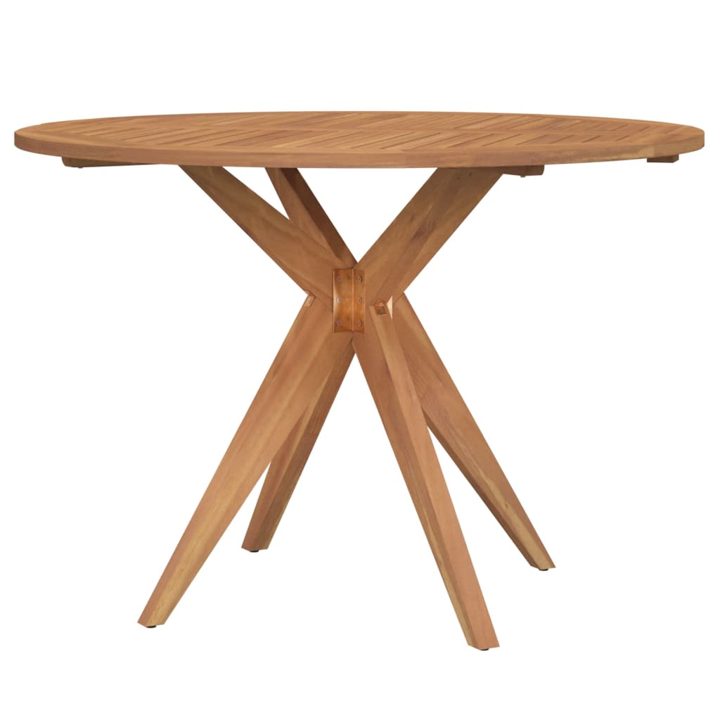 Round Garden Table Ø110x75cm in Solid Acacia Wood