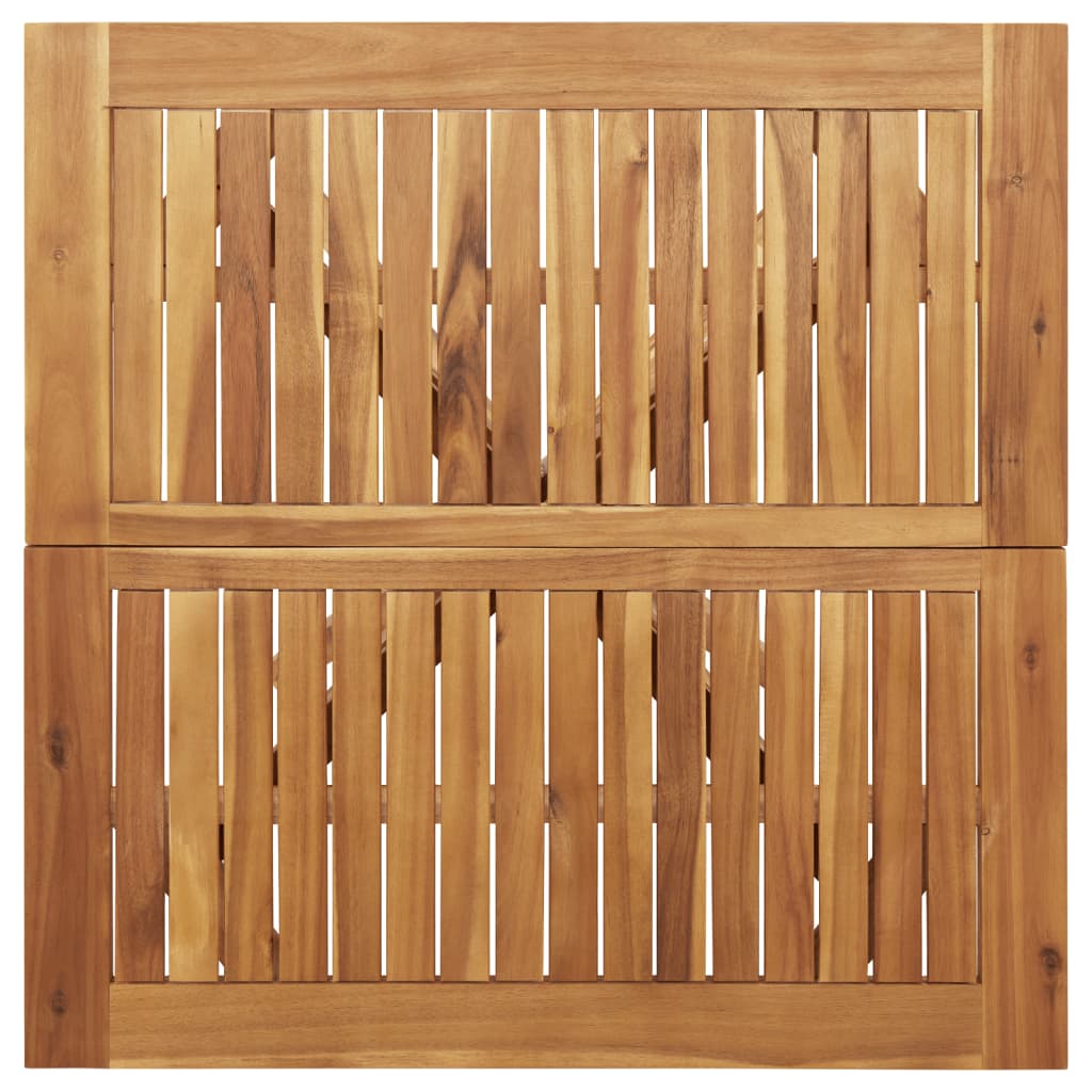 Tavolo da Giardino Quadrato 85x85x75cm Legno Massello di Acacia