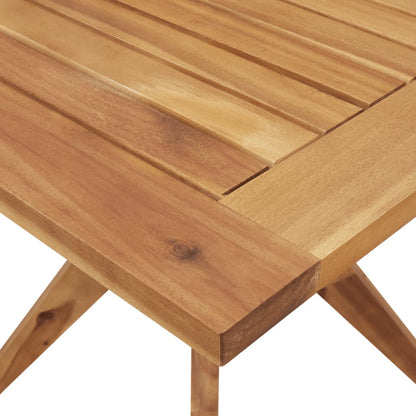 Tavolo da Giardino Quadrato 85x85x75cm Legno Massello di Acacia