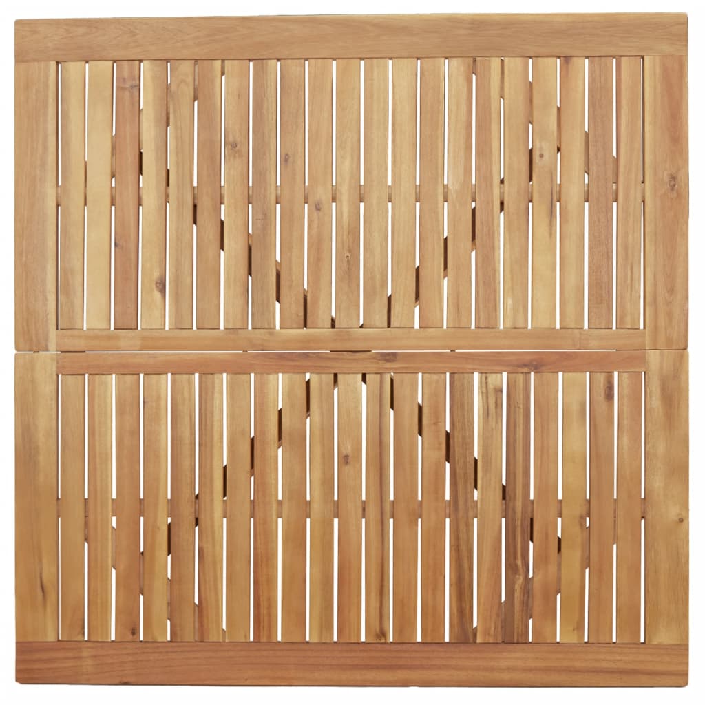 Tavolo da Giardino Quadrato 110x110x75 cm Legno Massello Acacia