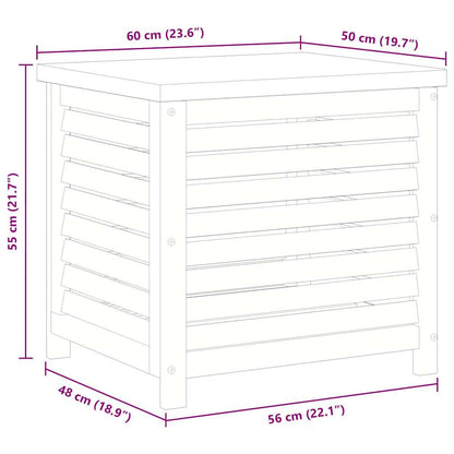 Contenitore da Giardino 60x50x55 cm Legno Massello di Eucalipto - homemem39