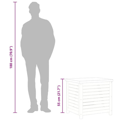 Contenitore da Giardino 60x50x55 cm Legno Massello di Eucalipto - homemem39