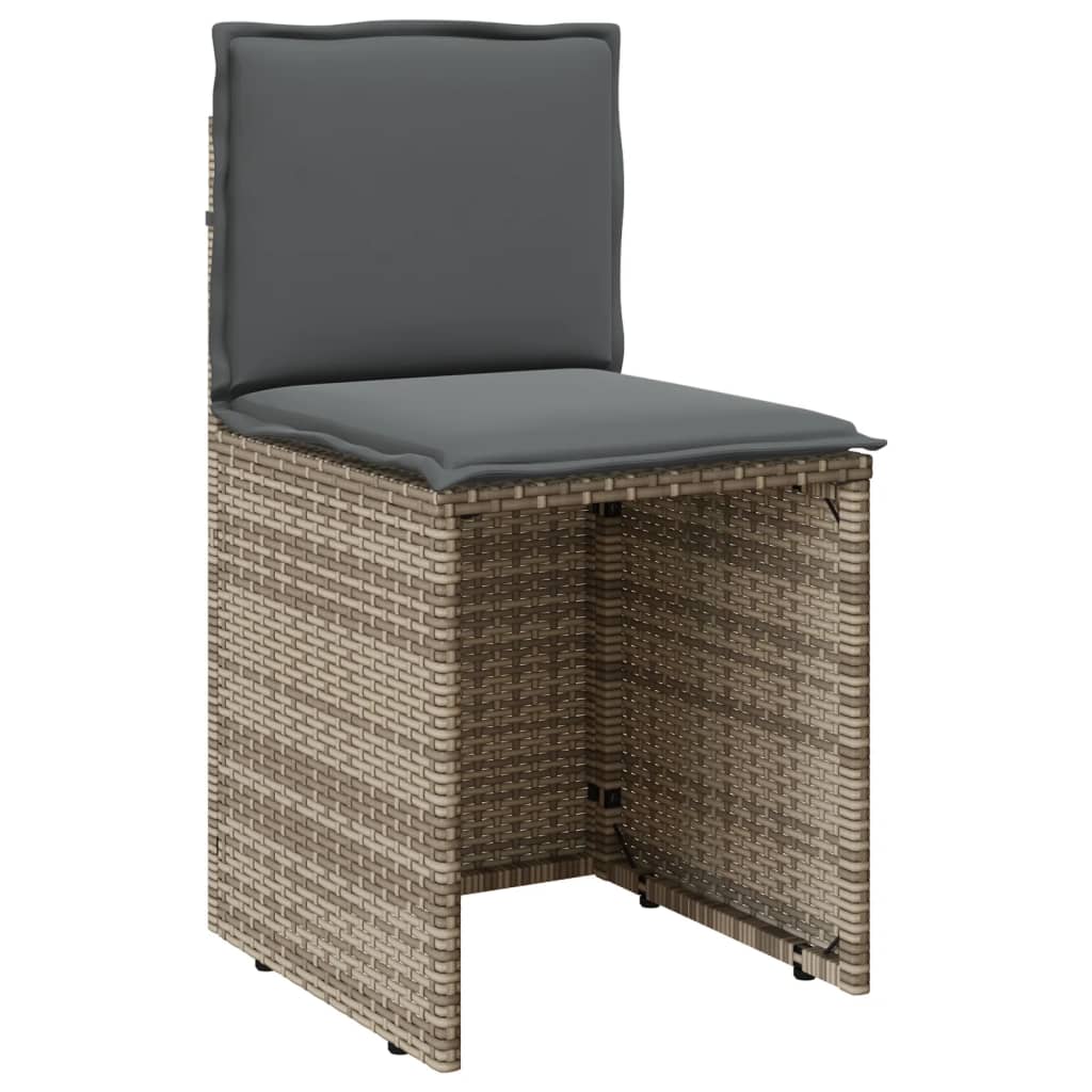 Set da Bistrò 3 pz con Cuscini Beige in Polyrattan