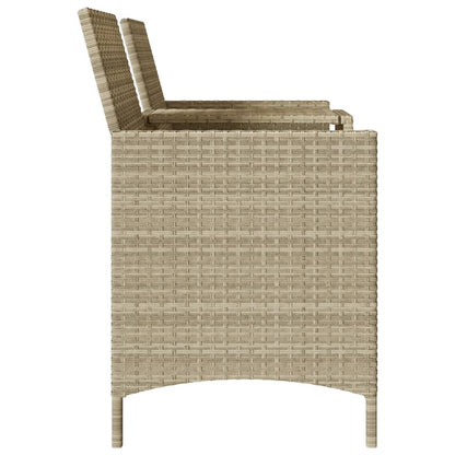 Divano 2 Posti con Tavolo e Cuscini Grigio Chiaro Polyrattan | homemem39