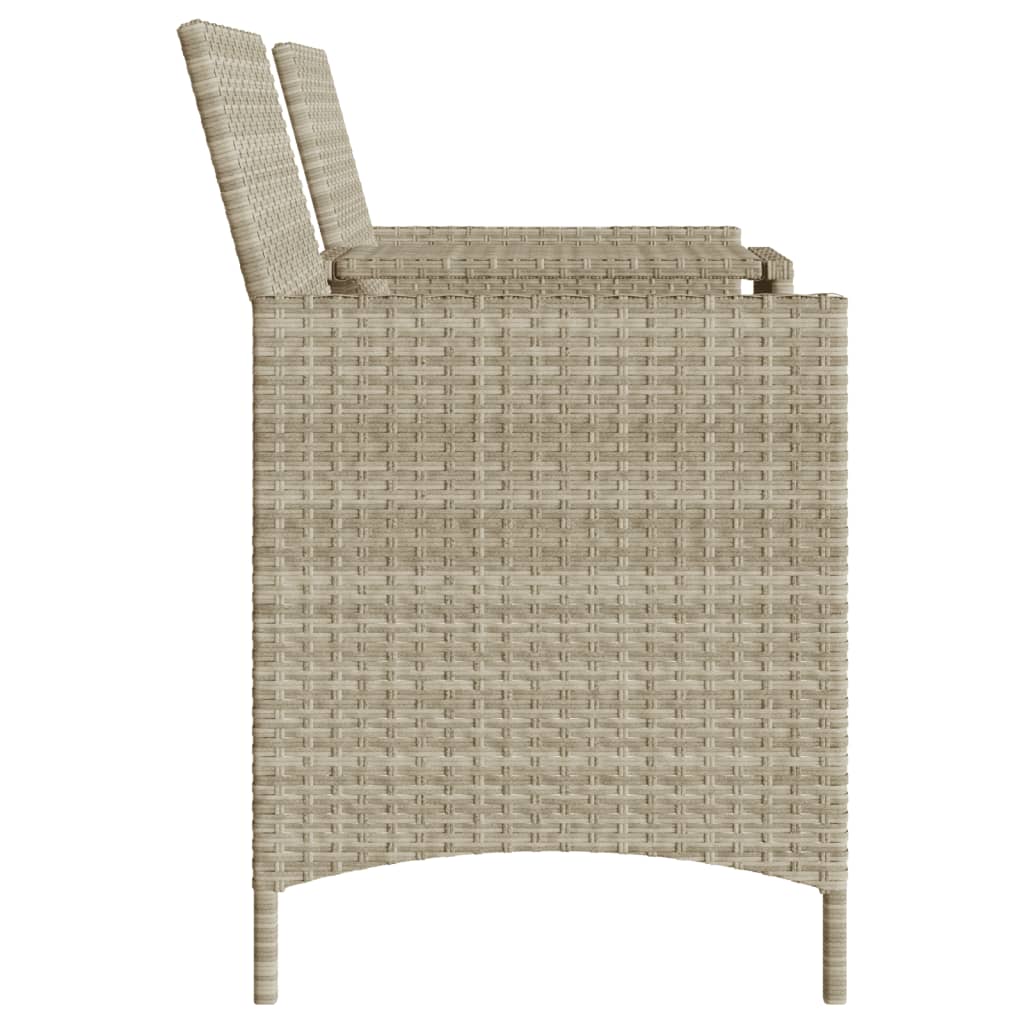 Divano Giardino 2Posti Tavolo Sgabelli Grigio Chiaro Polyrattan | homemem39