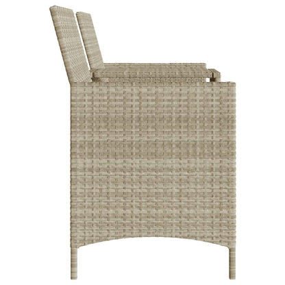 Divano Giardino 2Posti Tavolo Sgabelli Grigio Chiaro Polyrattan | homemem39