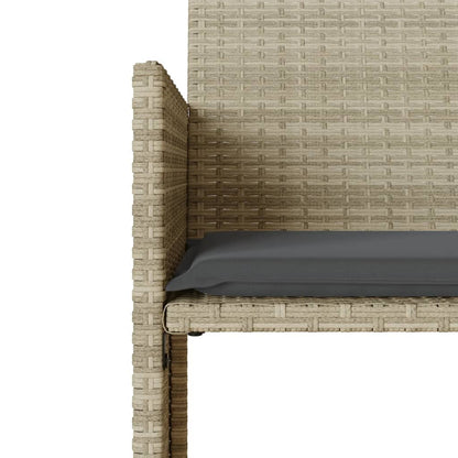 Divano Giardino 2Posti Tavolo Sgabelli Grigio Chiaro Polyrattan | homemem39