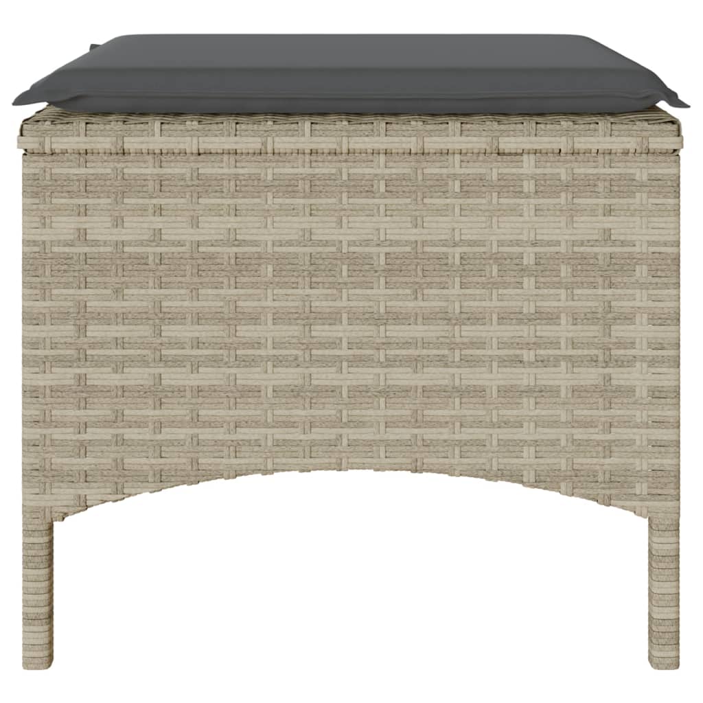 Divano Giardino 2Posti Tavolo Sgabelli Grigio Chiaro Polyrattan | homemem39